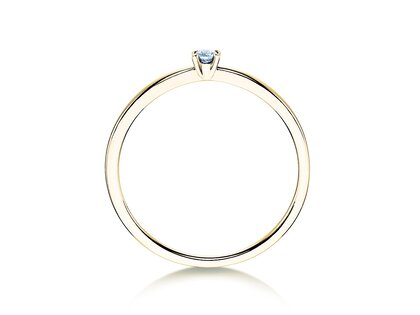 Anillo de compromiso Modern Petite en 14K oro amarillo con diamante 0,05ct G/SI