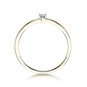 Anillo de compromiso Modern Petite en 14K oro amarillo con diamante 0,05ct G/SI