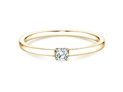 Anillo de compromiso Modern Petite en 14K oro amarillo con diamante 0,08ct G/SI