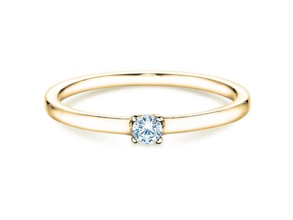 Anillo de compromiso Modern Petite en 14K oro amarillo con diamante 0,08ct G/SI