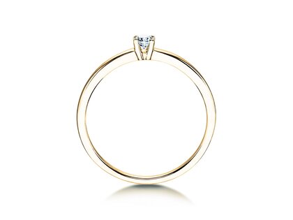 Anillo de compromiso Modern Petite en 14K oro amarillo con diamante 0,08ct G/SI