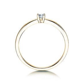Anillo de compromiso Modern Petite en 14K oro amarillo con diamante 0,08ct G/SI