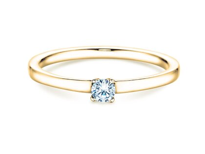 Anillo de compromiso Modern Petite en oro amarillo