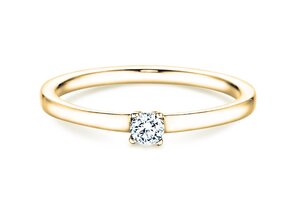 Anillo de compromiso Modern Petite en oro amarillo