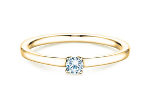 Anillo de compromiso Modern Petite en oro amarillo