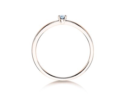 Anillo de compromiso Modern Petite en 14K oro rosa con diamante 0,05ct G/SI