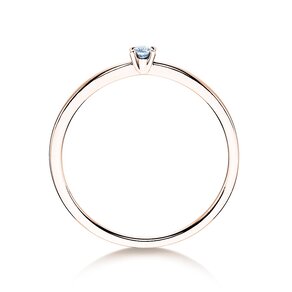 Anillo de compromiso Modern Petite en 14K oro rosa con diamante 0,05ct G/SI