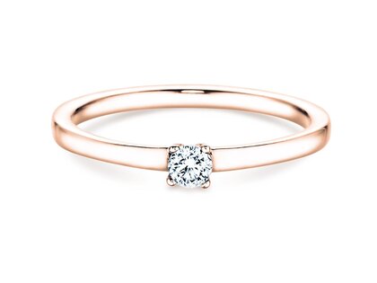 Anillo de compromiso Modern Petite en oro rosa