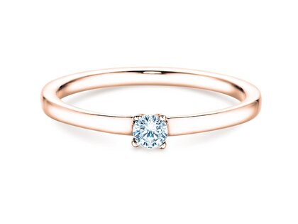 Anillo de compromiso Modern Petite en oro rosa