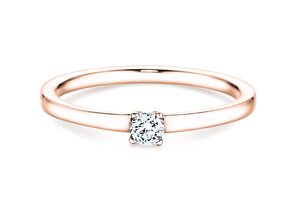 Anillo de compromiso Modern Petite en oro rosa