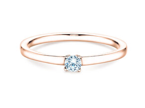 Anillo de compromiso Modern Petite en oro rosa