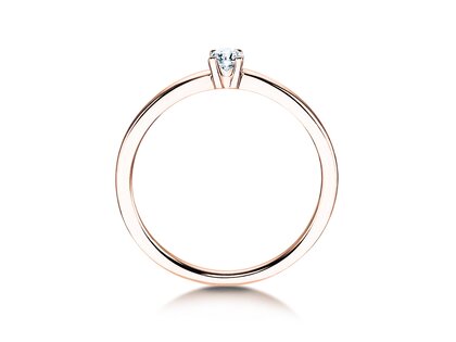 Anillo de compromiso Modern Petite en oro rosa
