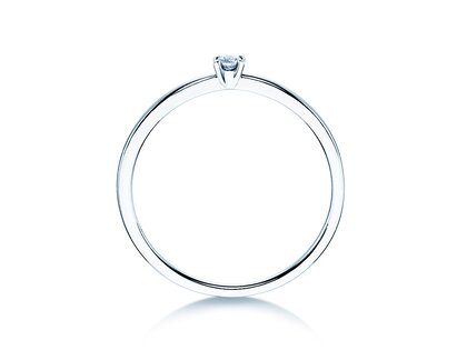 Anillo de compromiso Modern Petite en 14K oro blanco con diamante 0,05ct G/SI