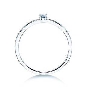 Anillo de compromiso Modern Petite en 14K oro blanco con diamante 0,05ct G/SI