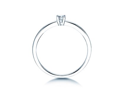 Anillo de compromiso Modern Petite en 14K oro blanco con diamante 0,08ct G/SI
