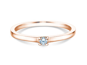 Anillo de compromiso Modern en 14K oro rosa con diamante 0,05ct G/SI