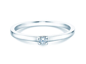 Anillo de compromiso Modern en plata 925/- con diamante 0,05ct G/SI