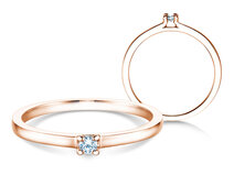 Anillo de compromiso Modern en 9K oro rosa con diamante 0,05ct G/SI