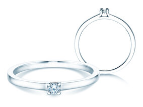 Anillo de compromiso Modern en plata 925/- con diamante 0,05ct G/SI