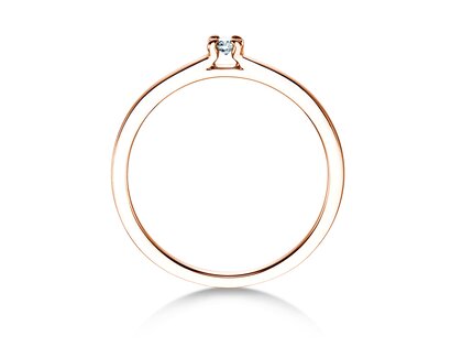 Anillo de compromiso Modern en 14K oro rosa con diamante 0,05ct G/SI