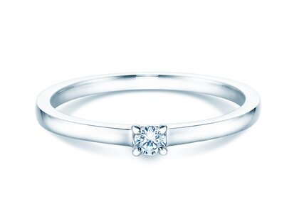 Anillo de compromiso Modern en plata 925/- con diamante 0,07ct H/SI