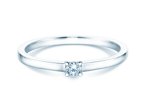 Anillo de compromiso Modern en plata 925/- con diamante 0,07ct H/SI