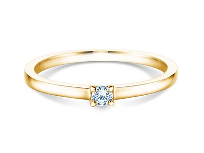 Anillo de compromiso Modern en 14K oro amarillo con diamante 0,07ct G/SI