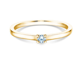 Anillo de compromiso Modern en 14K oro amarillo con diamante 0,07ct G/SI