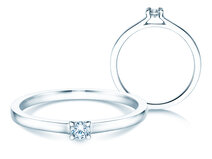 Anillo de compromiso Modern en plata 925/- con diamante 0,07ct G/SI