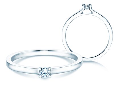 Anillo de compromiso Modern en oro blanco
