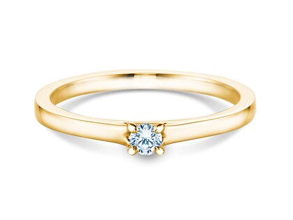 Anillo de compromiso Modern en 14K oro amarillo con diamante 0,10ct H/SI