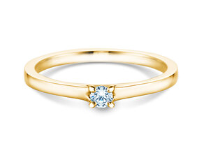 Anillo de compromiso Modern en 14K oro amarillo con diamante 0,10ct H/SI