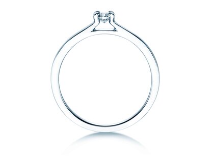 Anillo de compromiso Modern en 14K oro blanco con diamante 0,10ct G/SI