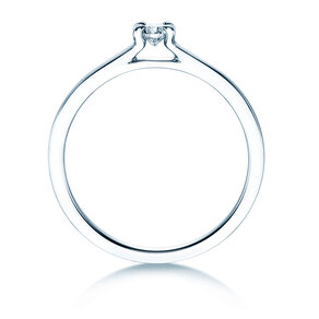 Anillo de compromiso Modern en 14K oro blanco con diamante 0,10ct G/SI