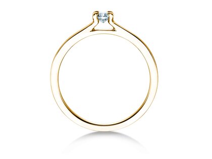 Anillo de compromiso Modern en 14K oro amarillo con diamante 0,10ct H/SI