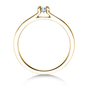 Anillo de compromiso Modern en 14K oro amarillo con diamante 0,10ct H/SI
