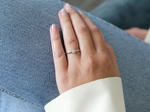 Anillo de compromiso Modern en plata 925/- con diamante 0,15ct G/VS