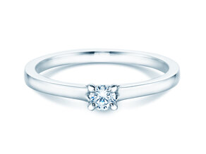 Anillo de compromiso Modern en plata 925/- con diamante 0,15ct G/VS