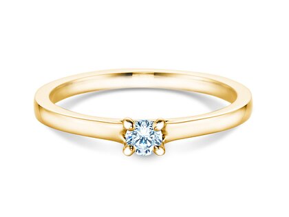 Anillo de compromiso Modern en 14K oro amarillo con diamante 0,15ct H/SI