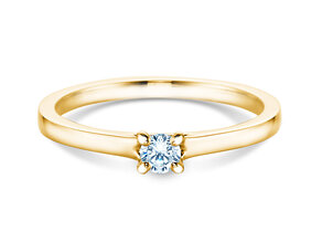 Anillo de compromiso Modern en 14K oro amarillo con diamante 0,15ct H/SI
