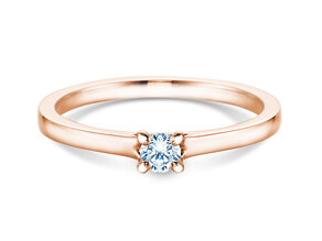 Anillo de compromiso Modern en 18K oro rosa con diamante 0,15ct G/SI