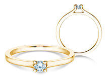 Anillo de compromiso Modern en 18K oro amarillo con diamante 0,15ct G/SI