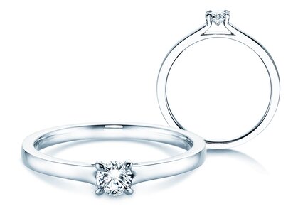 Anillo de compromiso Modern en platino 950/- con diamante 0,20ct G/SI