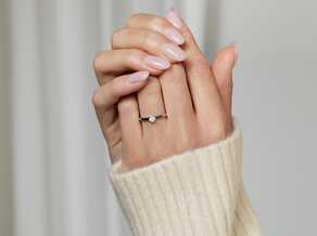 Anillo de compromiso Modern en 14K oro blanco con diamante 0,30ct H/SI