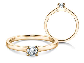 Anillo de compromiso Modern en 14K oro amarillo con diamante 0,30ct G/SI