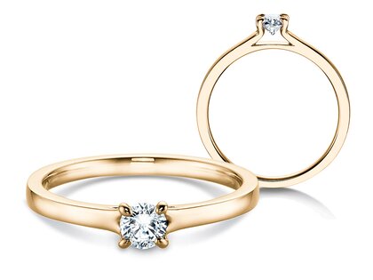 Anillo de compromiso Modern en 14K oro amarillo con diamante 0,30ct G/SI