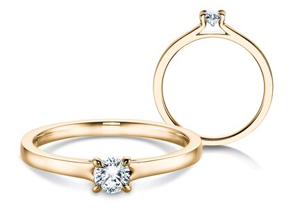 Anillo de compromiso Modern en 14K oro amarillo con diamante 0,25ct G/SI