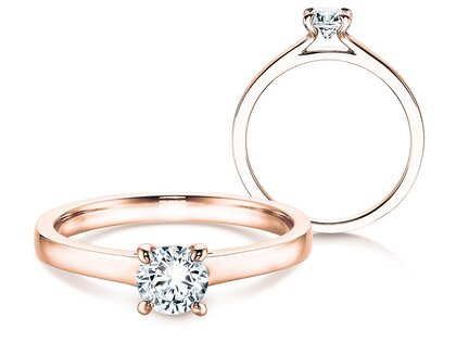 Anillo de compromiso Modern en oro rosa