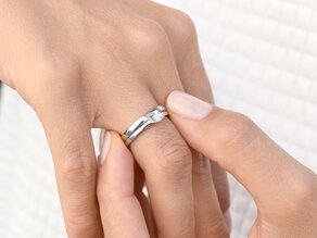 Anillo de compromiso Modern en platino
