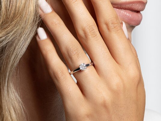 Anillo de compromiso Modern en plata 925/-